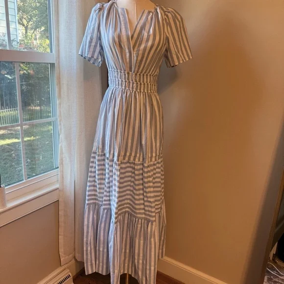 Maeve Somerset Blue White Stripe - Picture 2 of 6